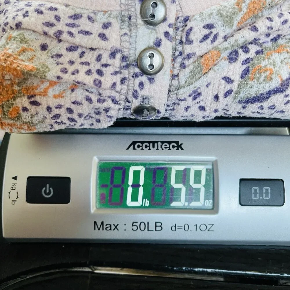 Free People Floral Button Cuff Thermal Blouse Womens Small Y2k Fairy Romantic - Picture 10 of 10